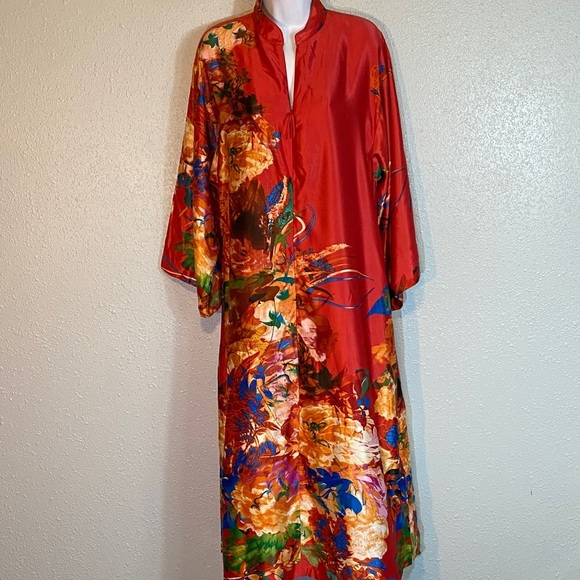 Natori Multicolor Floral Kimono/Mumu/Kaftan/House Dress - Picture 4 of 10